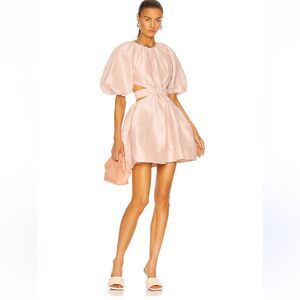 Aje Psychedelia Cut Out Mini Dress in Blush May | size 4